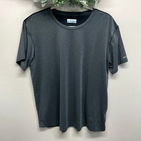 Columbia Spring Ave II Short Sleeve Shirt Gray Black Colorblock L - Picture 1 of 12